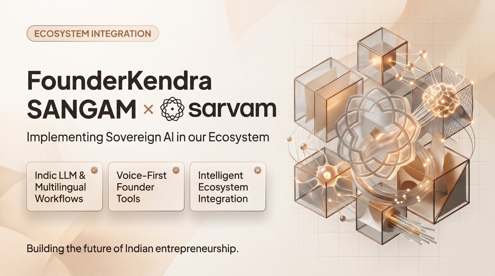 FounderKendra Sangam — Powered by Sarvam AI